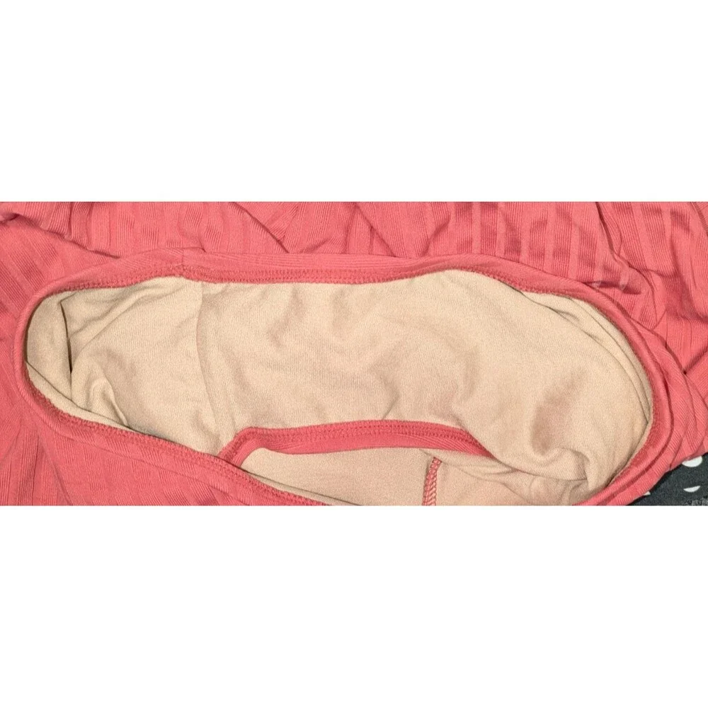 Kona Sol Women's Wide Ribbed Ring Medium Coverage One Piece Swimsuit Pink L